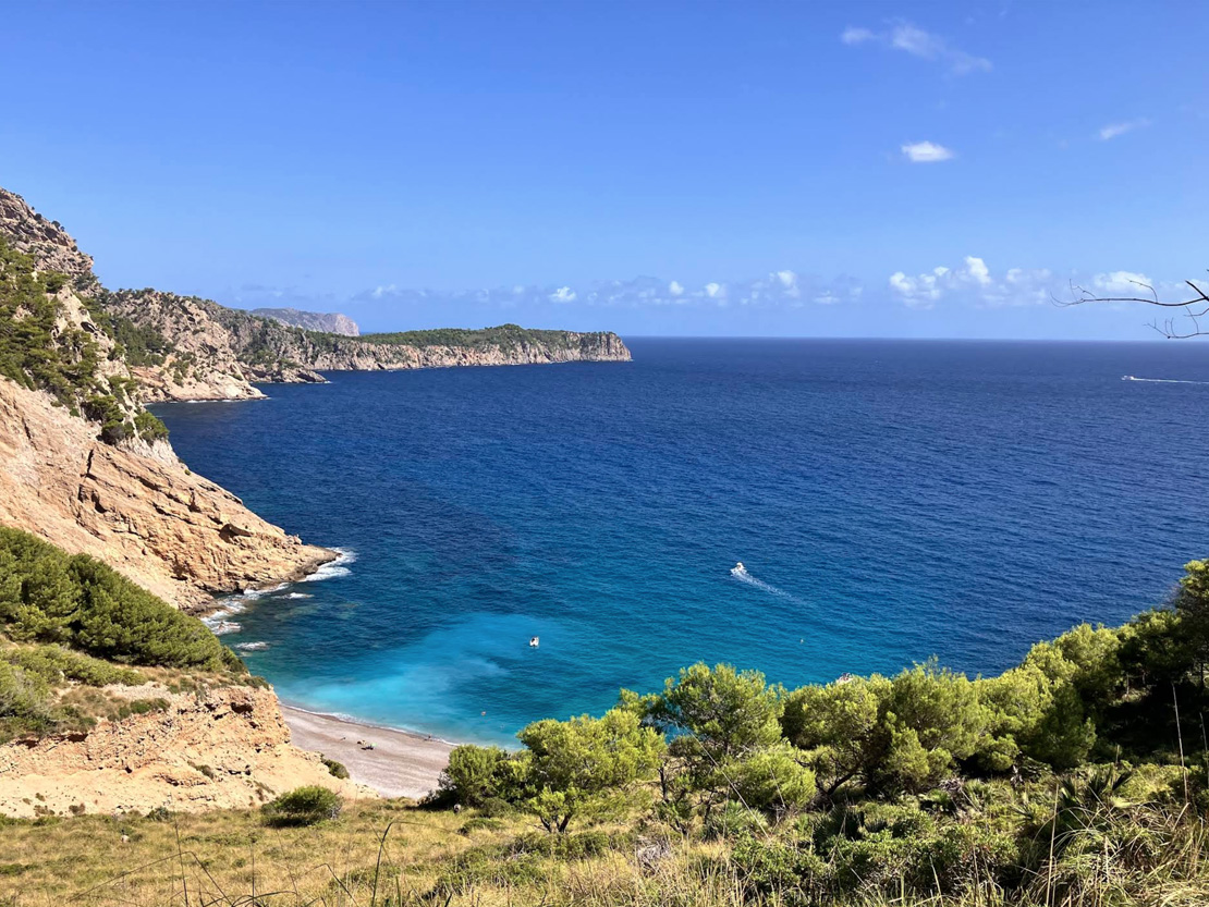 Cala Figuera a popular yacht anchorage in a picturesque bay