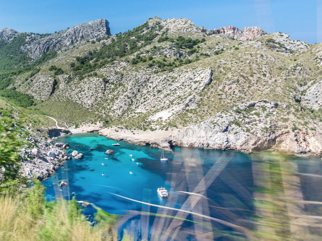 Cala Raco de Sa Fragat is a deep and attractive anchorage